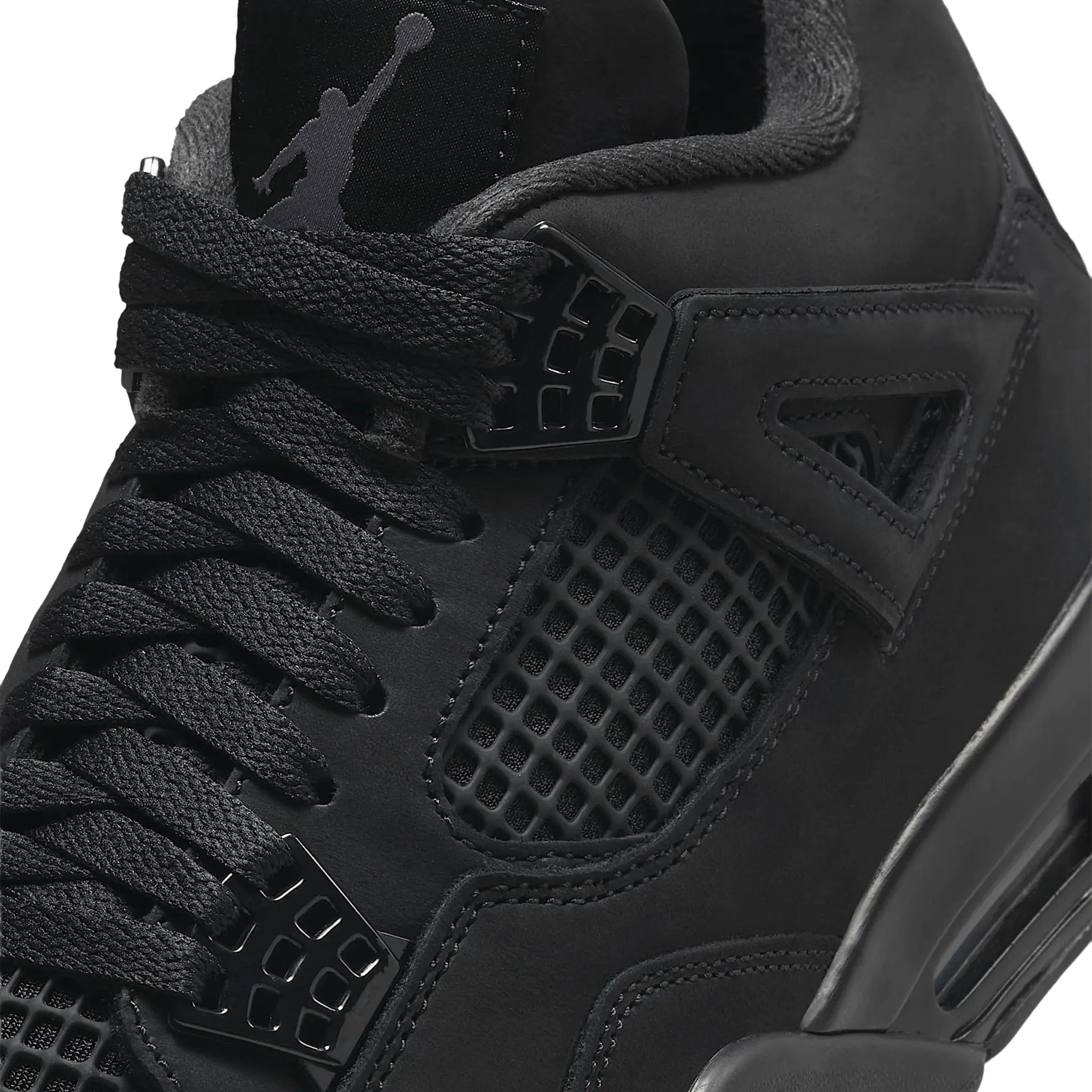 Detailed View of Air Jordan 4 Retro Black Cat (2025) FV5029-010